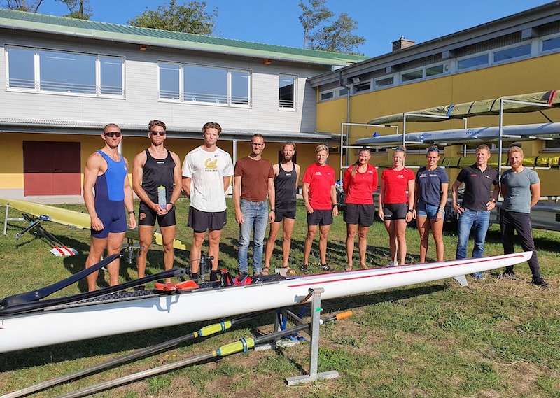 Dänische Rudernationalmannschaft bereitet sich in Breisach auf Ruder-EM vor